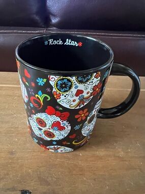 Rock Star, Sugar Skull Coffee mug. Excellent condition. Holds 24oz.
